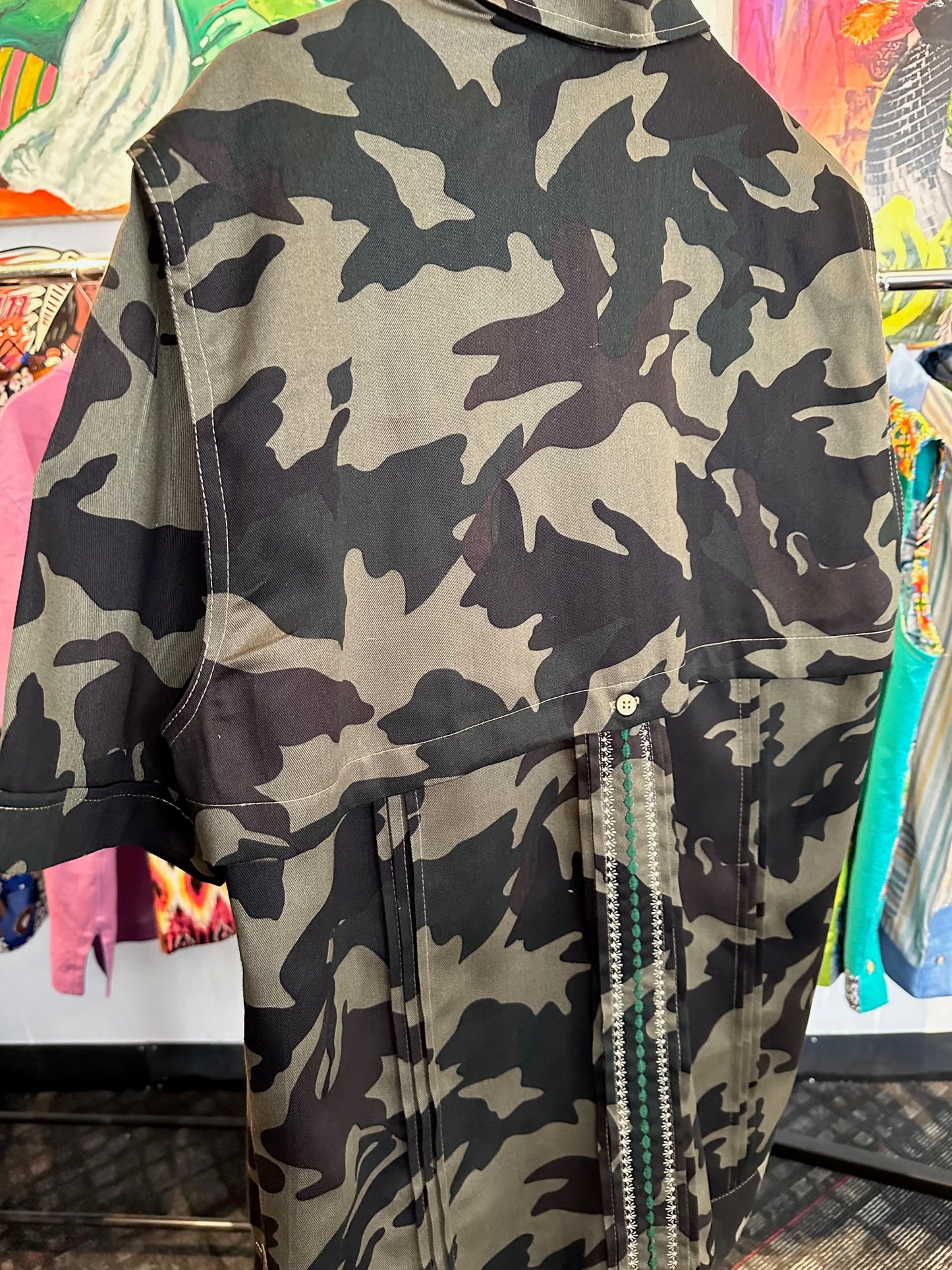 Camo on Camo hunting guayabera