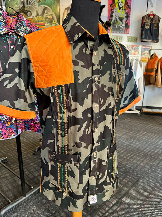 Hunting guayabera camo and orange