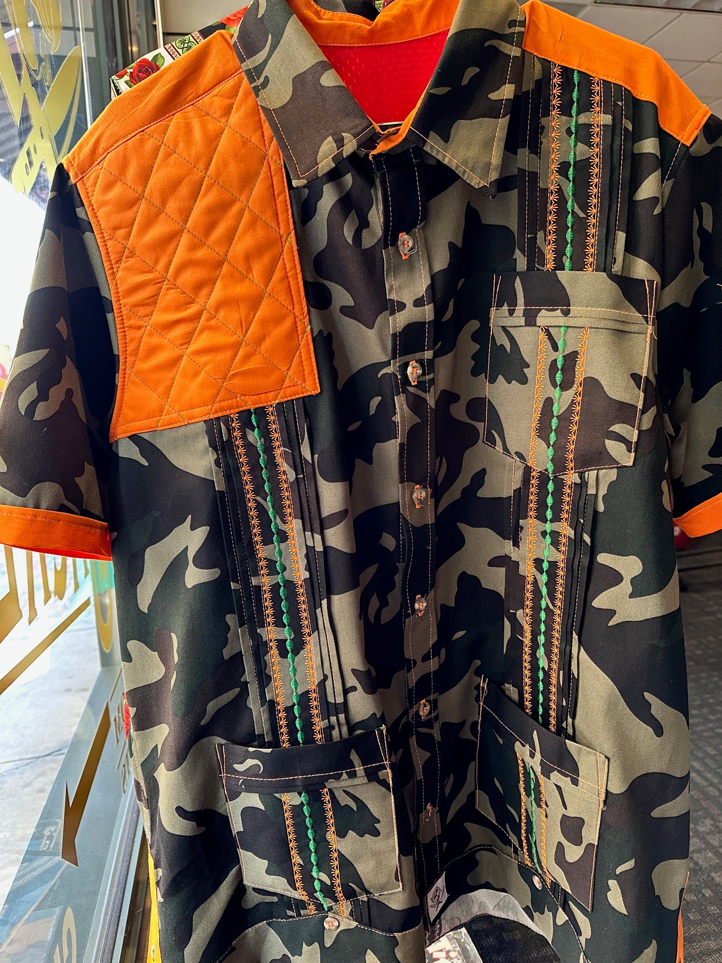 Hunting guayabera camo and orange